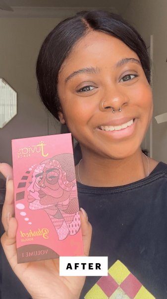 Curry after applying the Juvia's Place Blush Duo